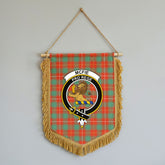 McFie Ancient Tartan Crest Wall Hanging Banner - Wood Pole